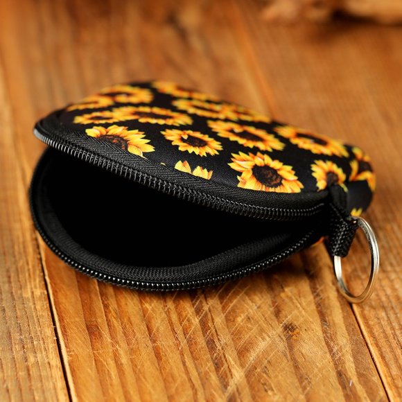 Yellow Neoprene Gift Card Keychain Pouch - Picture 7 of 10